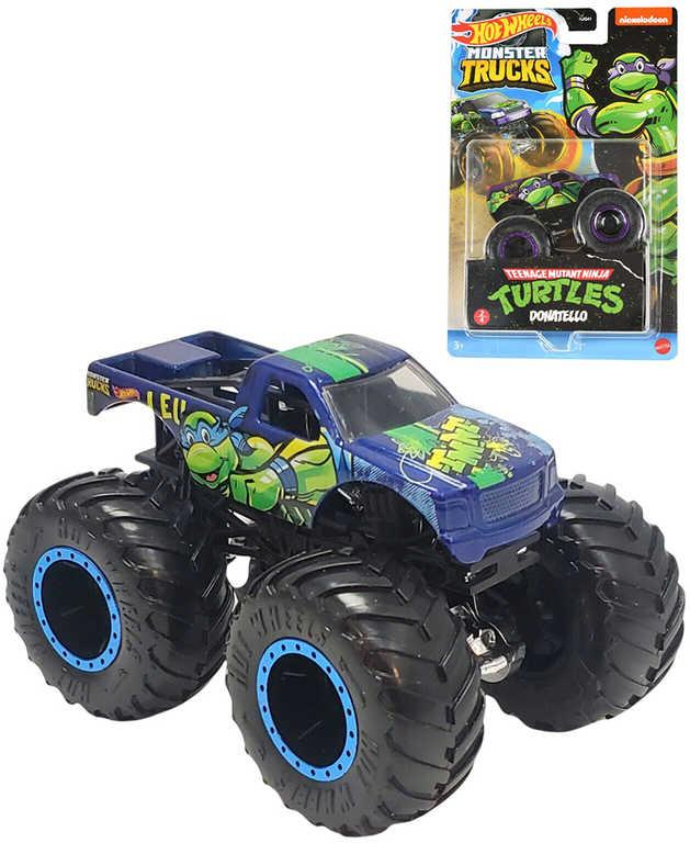 MATTEL HOT WHEELS Auto tématické Monster Trucks Želvy Ninja 4 druhy kov