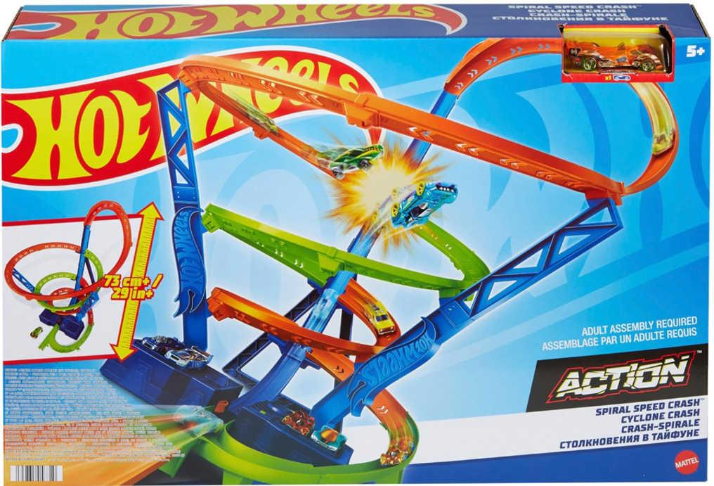 MATTEL HOT WHEELS Srážka na spirále herní set s autíčkem na baterie