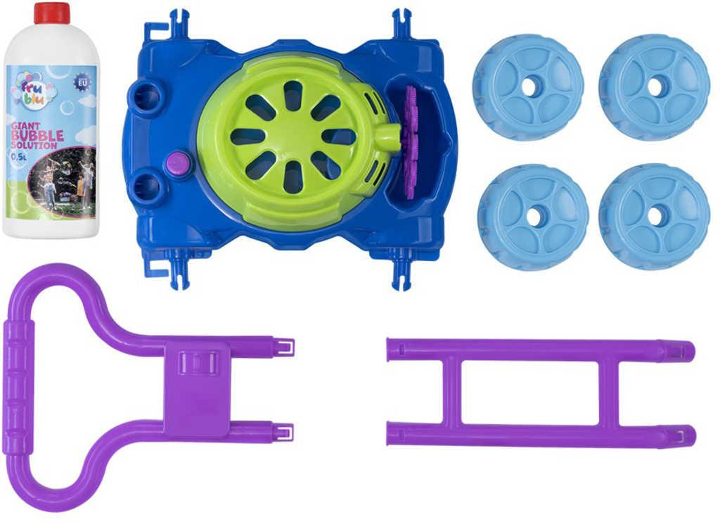 FRU BLU Sekačka bublifuk 2v1 na baterie set s náplní 0,5l maxi bubliny