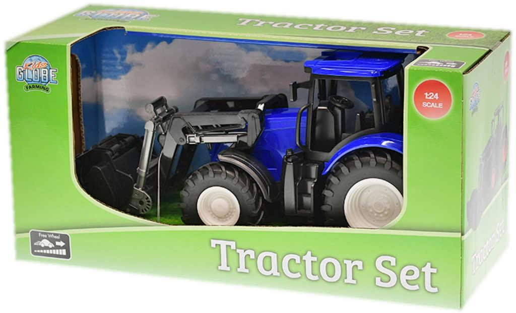 ds74644735_traktor_modry_27cm_s_prednim_nakladacem_volny_chod_plast_v_krabici_1