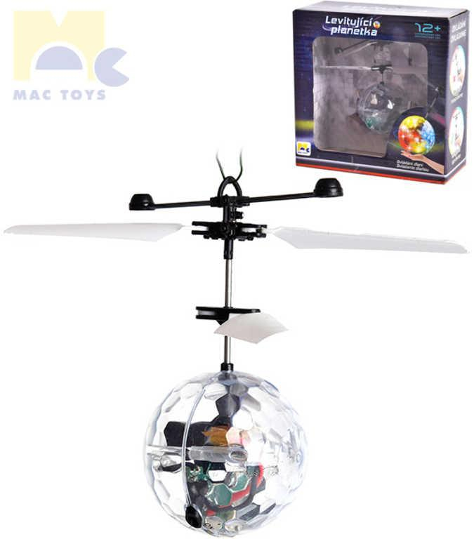 MAC TOYS Levitující planetka koule magická vrtulníková ovládání dlaní LED Světlo