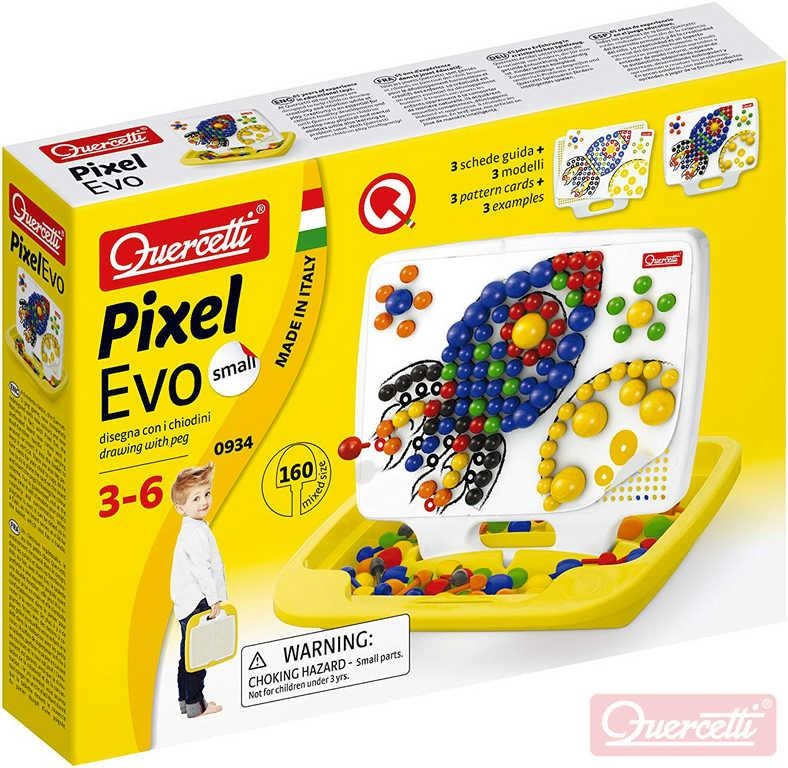 QUERCETTI Hra Pixel Evo Small mozaika s kolíčky set 160ks + 3 předlohy