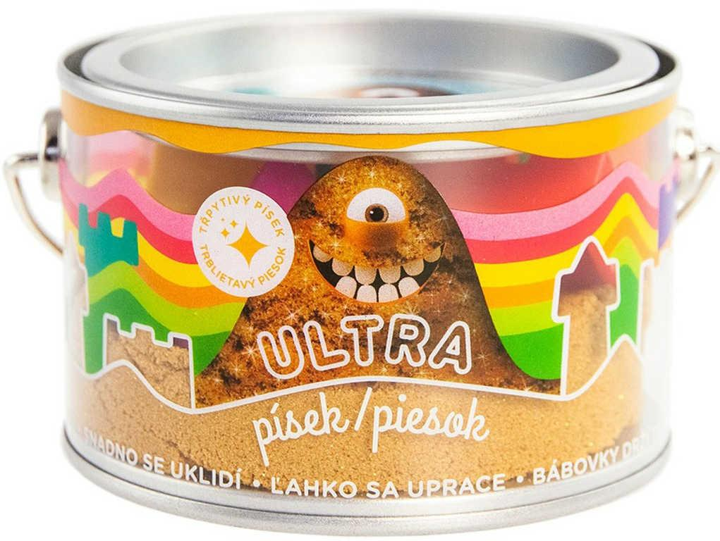 EP Line Ultra písek kinetický magický 200g zlatý s glitry s formičkami v plechovce