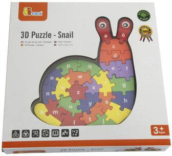 3D Puzzle - Šnek s písmenky