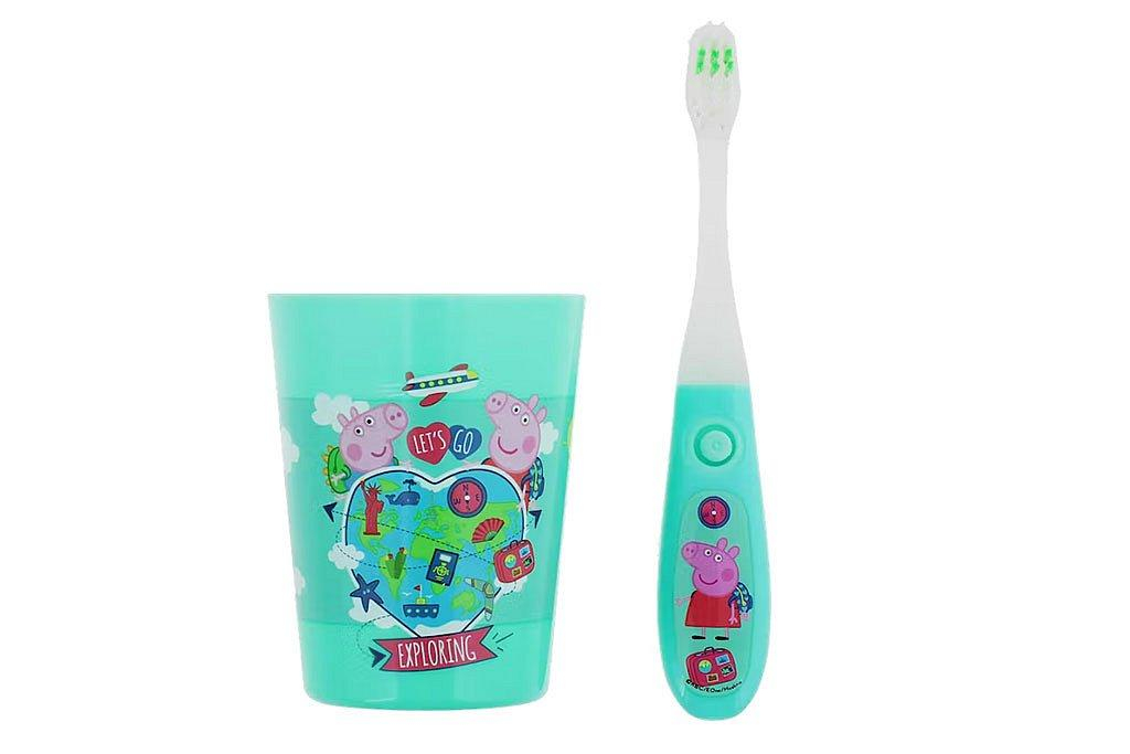 Dětský zubní kartáček s časovačem zelený - Zabavné cestování
