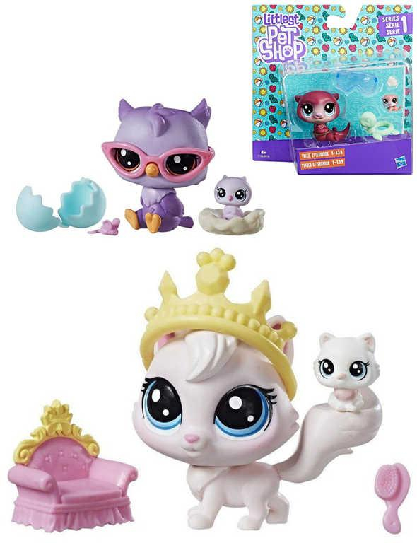 HASBRO LPS Littlest Pet Shop zvířátko set maminka + miminko 3 druhy