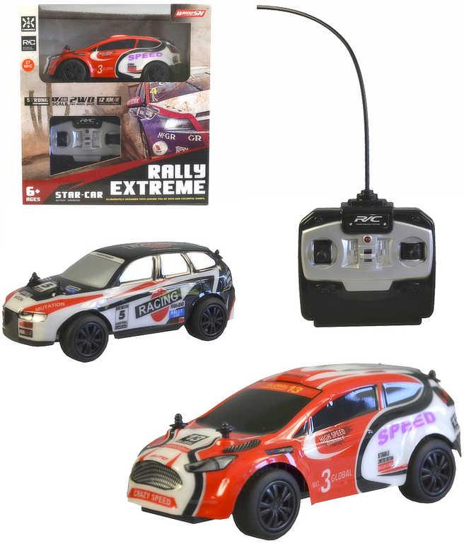 RC Auto závodní rally 14cm na vysílačku 27MHz na baterie 2 druhy