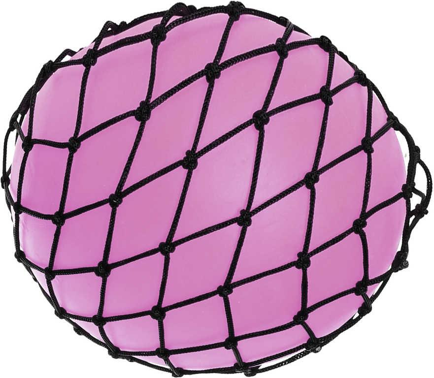 Míček gigantický strečový antistresový balónek mačkací v síťce bublinový 6 barev