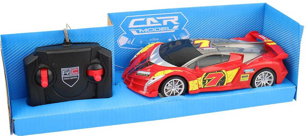RC Auto závodní 17cm na vysílačku 4 kanály 1:32 na baterie 2 druhy Světlo