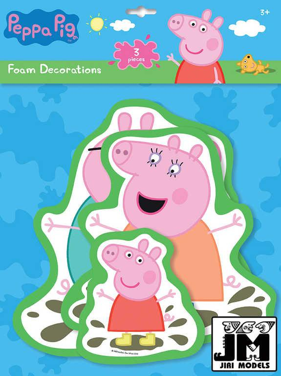 JIRI MODELS Samolepky pěnové set 3ks wall decor Peppa Pig