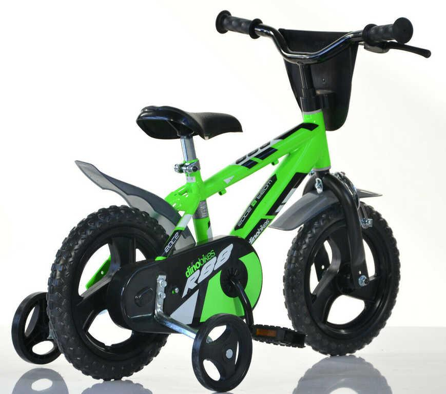 ACRA Dětské baby kolo Dino Bikes 2017 zelené chlapecké 12" balanční kolečka