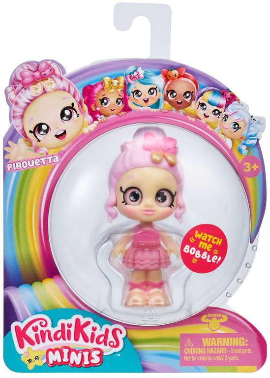 KINDI KIDS Minis Panenka mini Pirquetta 9cm kývá hlavou velké oči