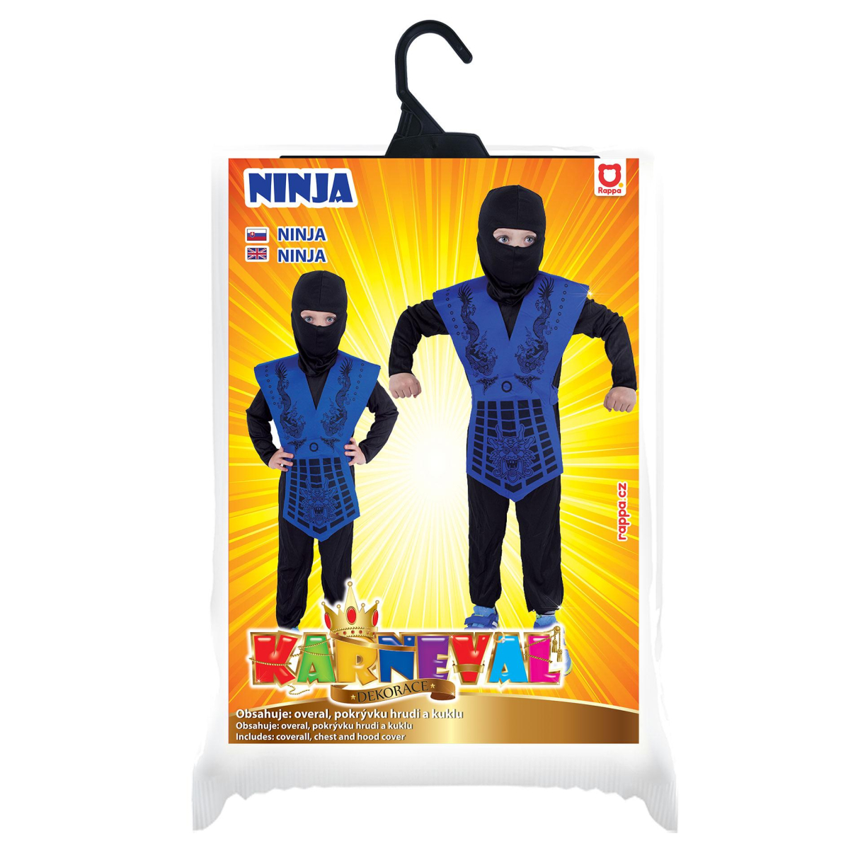 Dětský kostým modrý ninja (M)