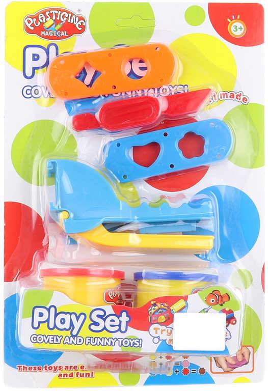 Modelína set 2 kelímky s nožíkem a nástroji kreativní set na kartě