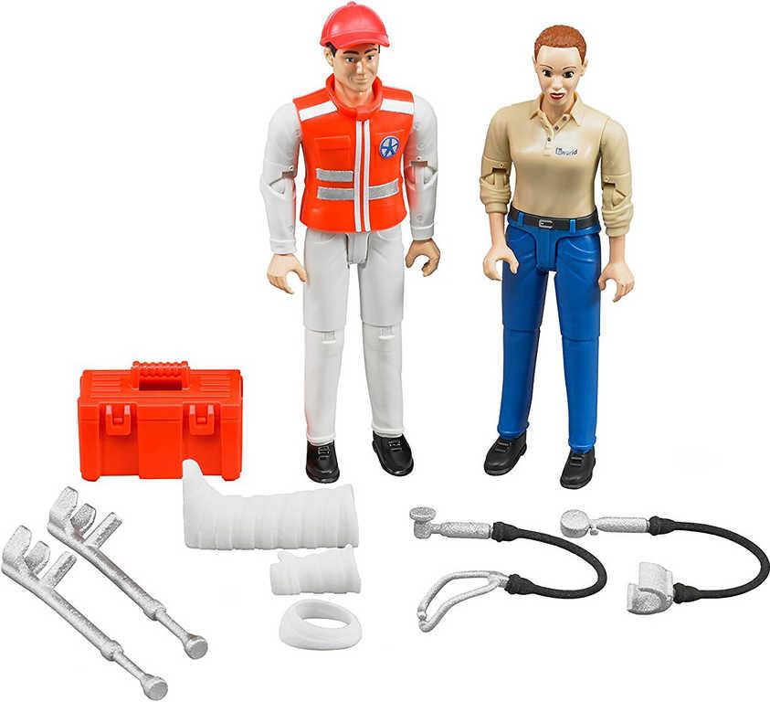 BRUDER 62710 Set zdravotnický záchranář 2 figurky s doplňky 1:16 plast