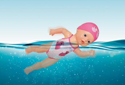 ZAPF BABY BORN Panenka plaváček holčička My First 30cm plave ve vodě