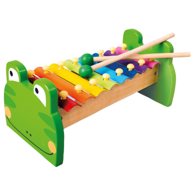 Bino Kovový xylofon žabka
