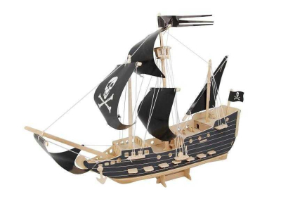 Woodcraft Dřevěné 3D puzzle pirátská loď