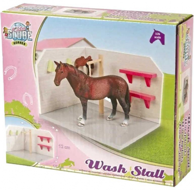 DŘEVO Mycí box pro koně 1:24 herní set malý farmář *DŘEVĚNÉ HRAČKY*