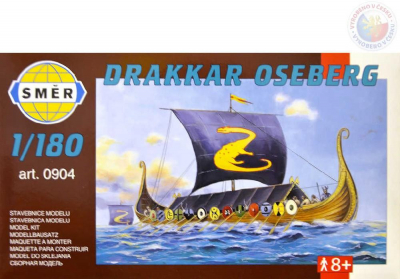 SMĚR Model loď Drakkar Oseberg 1:180 (stavebnice lodě)