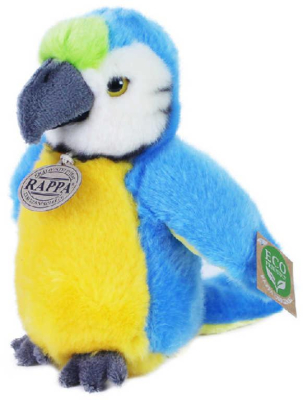 PLYŠ Pták papoušek modrý 19cm Eco-Friendly *PLYŠOVÉ HRAČKY*