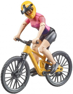 BRUDER 63111 Set figurka cyklistka + jízdní kolo