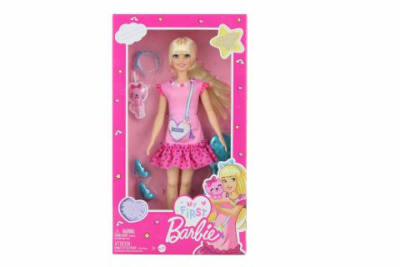 Barbie Moje první Barbie panenka - blondýnka s kotětem HLL19