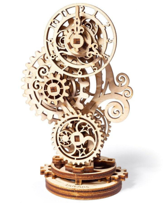Ugears 3D dřevěné mechanické puzzle Steampunkové hodiny