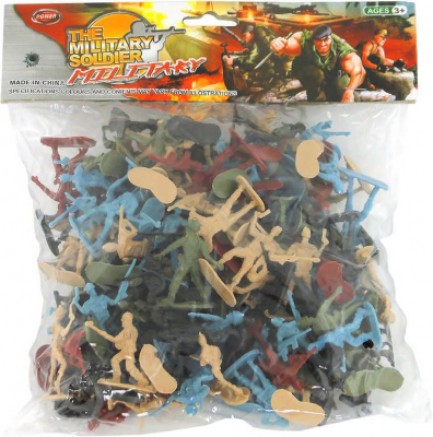 Vojáci army herní set plastové figurky vojenské 5 barev v sáčku