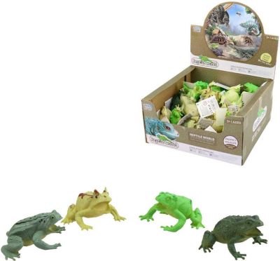 Zvířata žába 8cm plastové figurky zvířátka 4 druhy