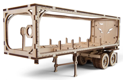 Ugears 3D dřevěné mechanické puzzle Návěs pro tahač Heavy Boy