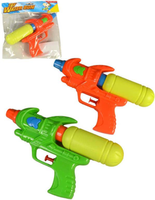 Pistole dětská vodní plastová 20cm s nádržkou na vodu 2 barvy