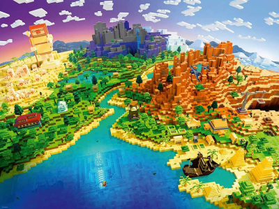RAVENSBURGER Puzzle Minecraft 1500 dílků 80x60cm foto skládačka