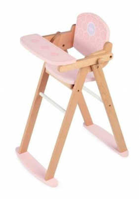 Tidlo Dřevěná židlička na krmení panenek poškozený obal