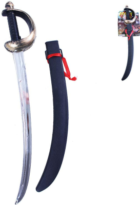 Šavle pirátská 60cm meč dětský plastový v pouzdrře