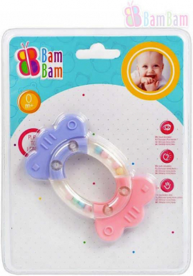 BAM BAM Baby chrastítko BONBON kousátko pro miminko