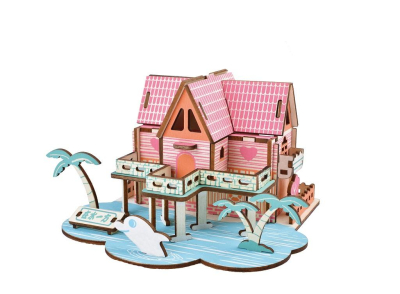 Woodcraft Dřevěné 3D puzzle Letní dům