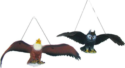 Zvířata ptáci na gumce 38cm plastové figurky zvířátka orel / sova 2 druhy