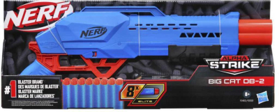 HASBRO NERF Alpha Strike Big Cat DB-2 set blaster + 8 šipek Elite