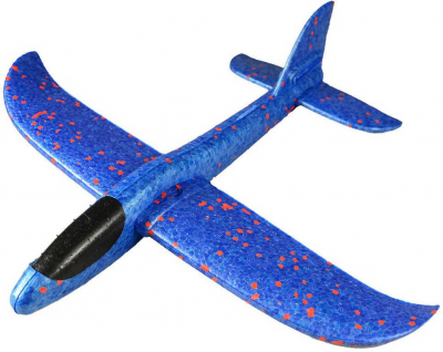Letadlo soft házecí polystyrenové 34cm různé barvy na házení v sáčku