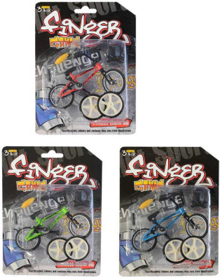 Fingerbike BMX kolo prstové + náhradní kola s doplňky různé barvy kov
