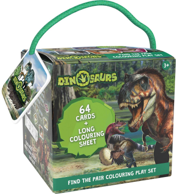 JIRI MODELS Pexeso na cesty Dinosauři + omalovánky v krabičce