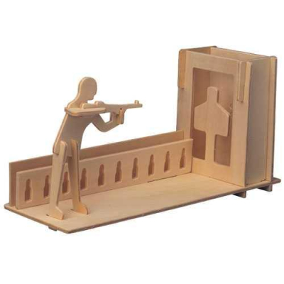 Woodcraft Dřevěné 3D puzzle stojánek na tužky střelba