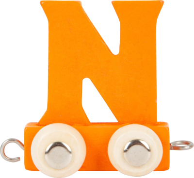 Dřevěný vláček barevná abeceda písmeno N