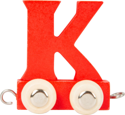 Dřevěný vláček barevná abeceda písmeno K