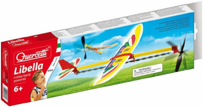 QUERCETTI Libella II letadlo házecí model kluzák vrtule na gumku v krabičce