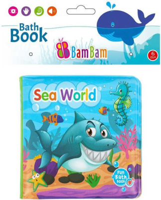 BAM BAM Baby knížka mořský svět pískací do vany na koupání pro miminko