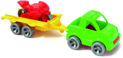 WADER Kid Cars Set 2 dopravní prostředky s přívěsem 24cm různé druhy