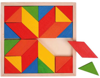 Bigjigs Toys Dřevěná mozaika barevná