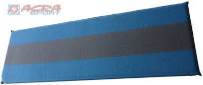 ACRA Karimatka samonafukovací modrá šedý pruh 198 x 62,5 x 5 cm
